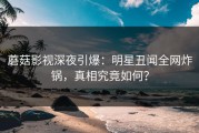 蘑菇影视深夜引爆：明星丑闻全网炸锅，真相究竟如何？