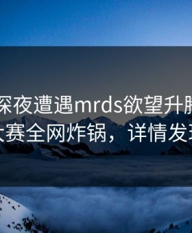 明星在深夜遭遇mrds欲望升腾，每日大赛全网炸锅，详情发现