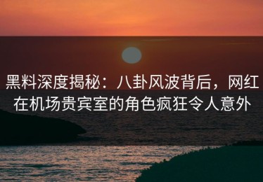 黑料深度揭秘：八卦风波背后，网红在机场贵宾室的角色疯狂令人意外