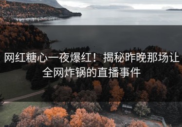 网红糖心一夜爆红！揭秘昨晚那场让全网炸锅的直播事件