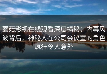 蘑菇影视在线观看深度揭秘：内幕风波背后，神秘人在公司会议室的角色疯狂令人意外
